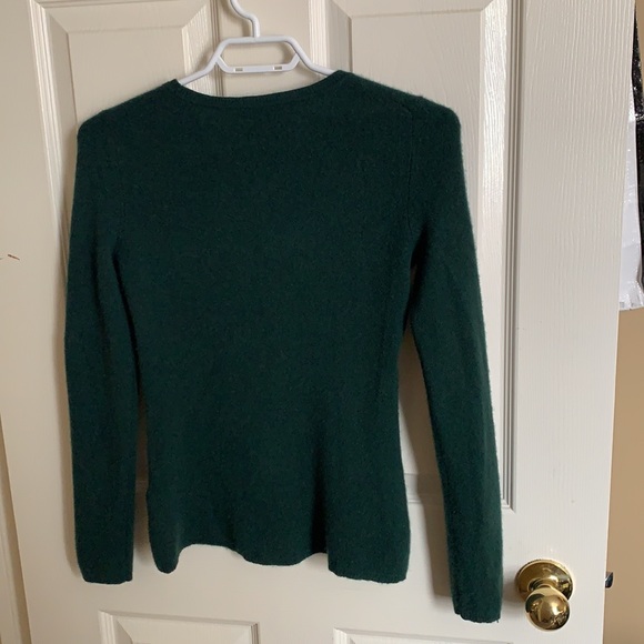 Luscious forest green 💯% cashmere crewneck size S - Picture 4 of 4